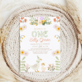 Invitation Un printemps d'oie soyeux Floral 1er anniversaire