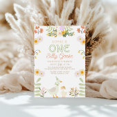 Invitation Un printemps d'oie soyeux Floral 1er anniversaire