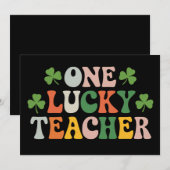 Invitation Un Professeur chanceux Enseigner la Saint Patrick (Devant / Derrière)