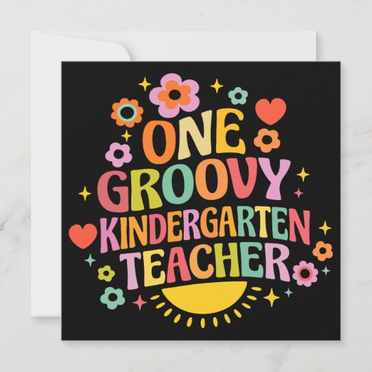Invitation Un professeur d'école maternelle super (Devant)