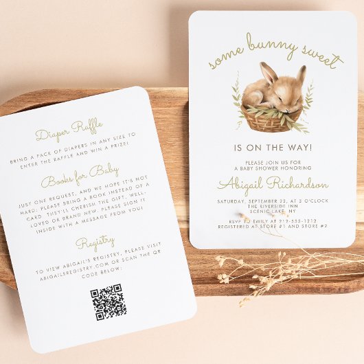 Invitation Un QR Code Neutre pour une Fête de Naissance "Some