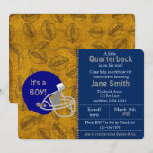 Invitation Un quart de retour sur son chemin Baby shower Invi (Devant / Derrière)