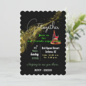 Invitation Un rassemblement d'amis célébrant (Debout devant)