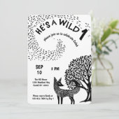 Invitation Un renard boisé sauvage (Debout devant)