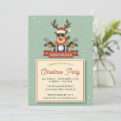 Invitation Un renne portant des lunettes de soleil à moto (Debout devant)