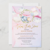 Invitation Un rêve nuage d'ours de forêt mignonne | Baby show (Devant)