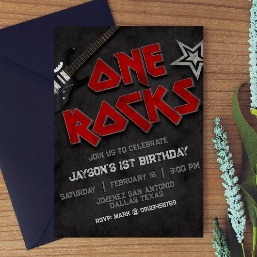 Invitation Un Rocks Anniversaire