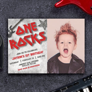 Invitation Un Rocks avec Paysage Photo