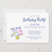 Invitation Un rose mignon photo Anniversaire (Dos)