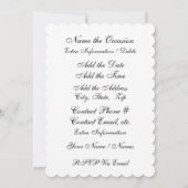 Invitation Un ruban rose élégant / Autre occasion (Dos)