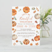 Invitation Un Russe Citrouille Thanksgiving Dîner (Debout devant)