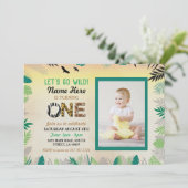 Invitation Un safari-ZOO pour un anniversaire dans la jungle (Debout devant)