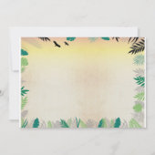 Invitation Un safari-ZOO pour un anniversaire dans la jungle (Dos)