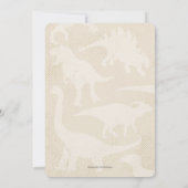 Invitation Un saurus Cute Boy 1er Anniversaire Dinosaur (Dos)