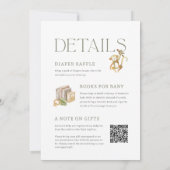 Invitation Un sauvage | Boho Safari tout en un Baby shower (Dos)