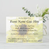 Invitation Un seul tournesol jaune citron (Debout devant)