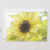Invitation Un seul tournesol jaune citron (Dos)
