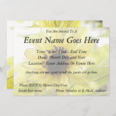 Invitation Un seul tournesol jaune citron (Devant / Derrière)