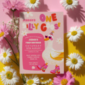 Invitation Un Silencieux Goose Rose Retro Enfants Premier ann