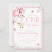 Invitation UN SILLEMENT GOOSE Anniversaire Premier anniversai (Devant)