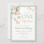 Invitation UN SILLEMENT GOOSE Anniversaire Premier anniversai (Devant)