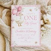 Invitation UN SILLEMENT GOOSE Anniversaire Premier anniversai