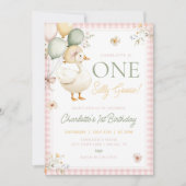 Invitation UN SILLEMENT GOOSE Anniversaire Premier anniversai (Devant)