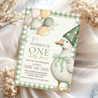 Un Silly Goose Balloon Vert En vichy 1er Anniversa