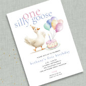 Invitation Un Silly Goose Photo Ballons 1er Anniversaire