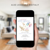 Invitation Un Silly Goose Photo Ballons 1er Anniversaire