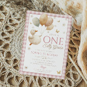 Invitation Un Silly Goose Rose En vichy 1er anniversaire