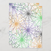 Invitation Un simple Motif Web d'Halloween Spider (Devant / Derrière)