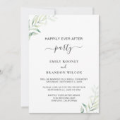 Invitation Un Simple Sage Greenery Une Réception De Mariage É (Devant)