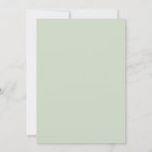 Invitation Un Simple Sage Greenery Une Réception De Mariage É (Dos)