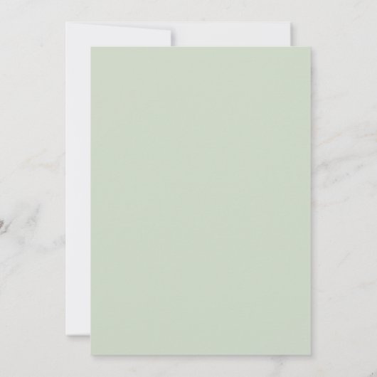 Invitation Un Simple Sage Greenery Une Réception De Mariage É (Dos)