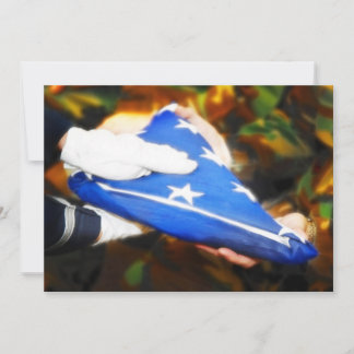 Invitation Un soldat du "Merci" reçoit le drapeau américain