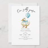 Invitation Un sot Goose Boy 1er anniversaire (Devant)