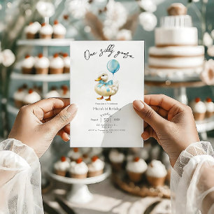 Invitation Un sot Goose Boy 1er anniversaire