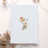 Invitation Un sot Goose mignon Pinstripe Boy 1er anniversaire