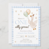 Invitation Un sot Goose Spring Party Ferme premier anniversai (Devant)