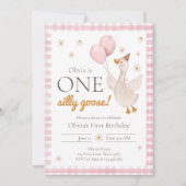 Invitation Un sot Goose Spring Party Ferme premier anniversai (Devant)