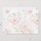 Invitation Un sot oie rose pâle Bow Photo 1er anniversaire (Dos)