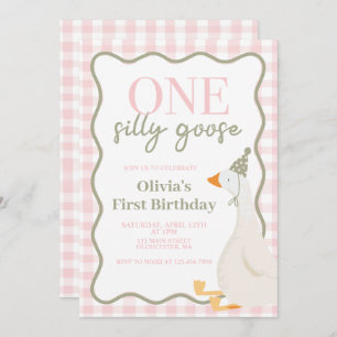 Invitation Un sot rose oie