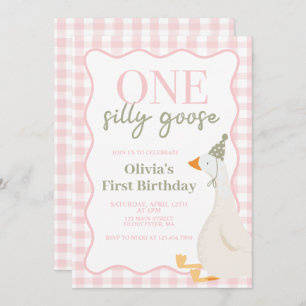 Invitation Un sot rose oie
