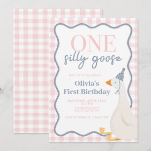Invitation Un sot rose oie