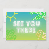 Invitation Un sous le soleil - Fête au bord de la piscine (Dos)