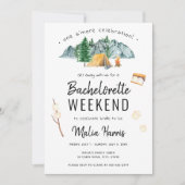 Invitation Un S'Plus Célébration Camping Bachelorette (Devant)