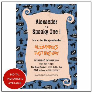 Invitation Un Spooky Spooktacular pour un 1er anniversaire d'