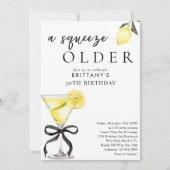 Invitation Un Squeeze Older Lemon Drop Martini 30e Anniversai (Devant)