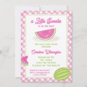 Invitation Un Sweetie sur le chemin Baby shower de pastèque (Devant)